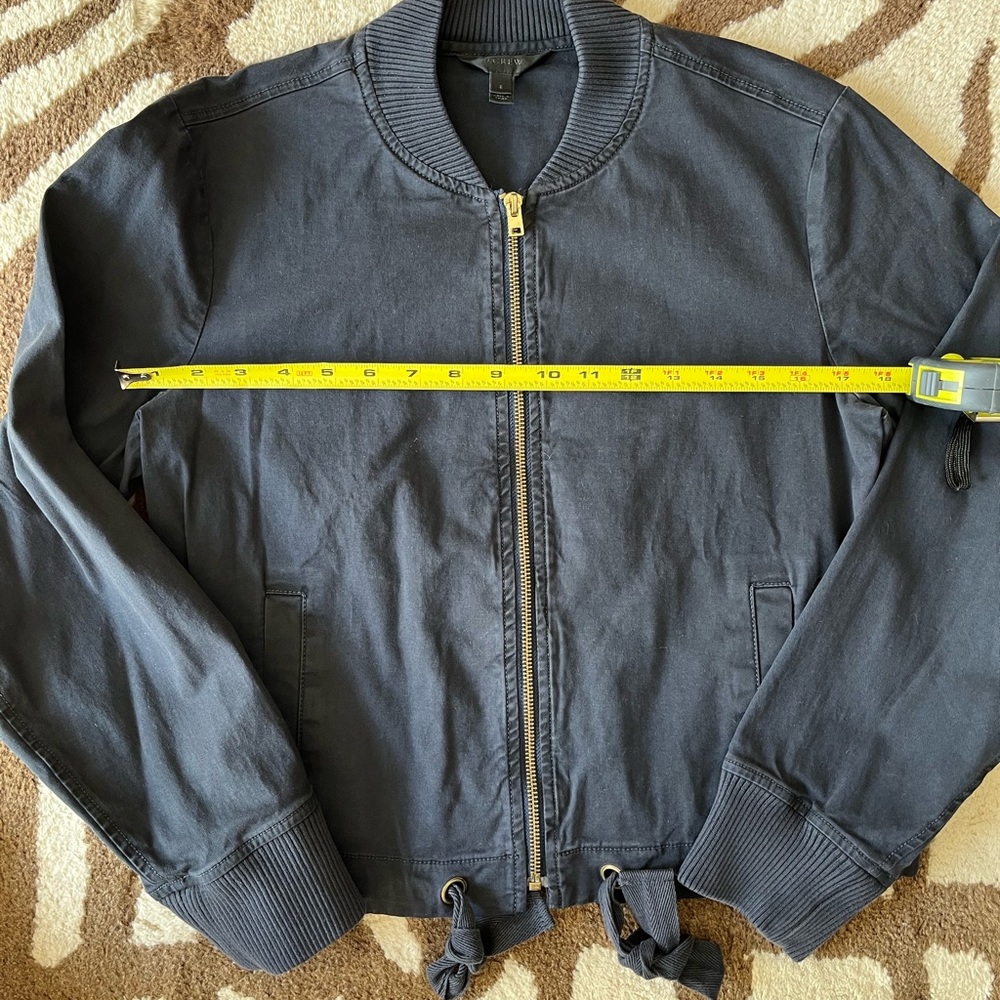 J Crew Garment Dyed Bomber Jacket S Navy - Picture 4 of 5